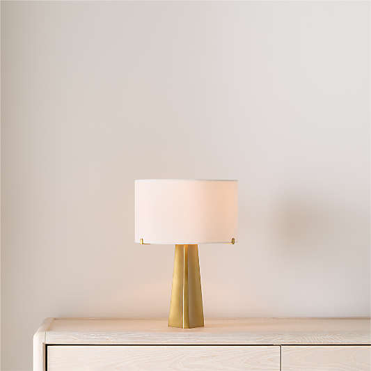 Isla Brass Triangle Mini Table Lamp 13"