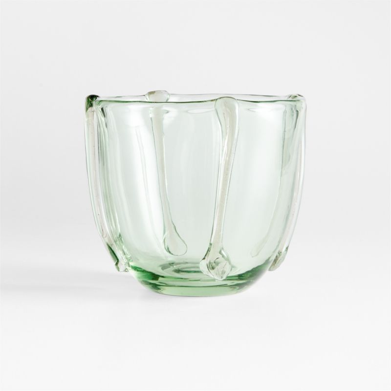 Isla Small Smoke Green Recycled Glass Hurricane Candle Holder - image 5 of 8