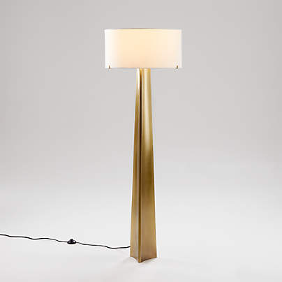 Isla Brass Triangle Floor Lamp 61"