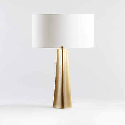 Isla Brass Triangle Table Lamp Set Of, Table And Lamp Set