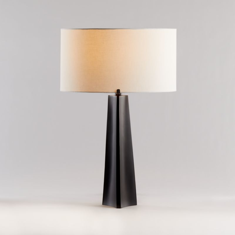 Isla Bronze Triangle Table Lamp + Reviews | Crate & Barrel