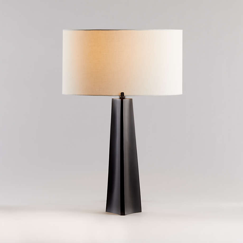 Isla Bronze Triangle Table Lamp + Reviews Crate & Barrel