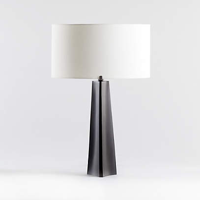 Isla Bronze Triangle Table Lamp, Crate And Barrel Lamp Table