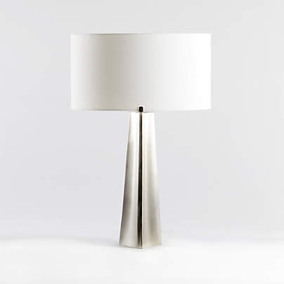 isla brass triangle floor lamp