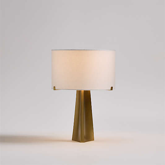 Isla Brass Triangle Mini Table Lamp 13"