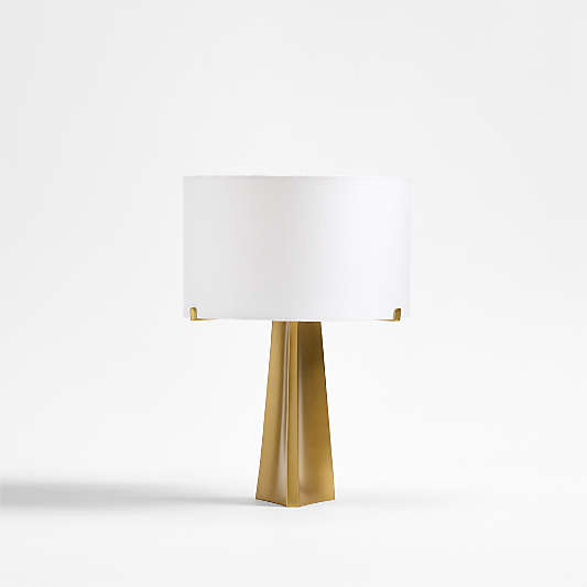 Isla Brass Triangle Mini Table Lamp 13"