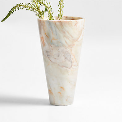 View Isola Red Marble Vase 11" details