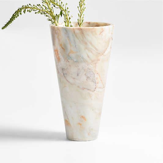 Isola Red Marble Vase 11"