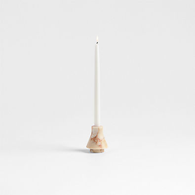 View Isola Small Red Marble Candle Holder 3.5" details