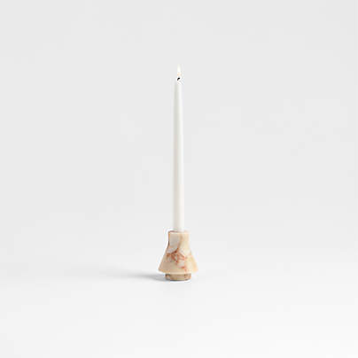 Isola Small Red Marble Candle Holder 3.5"