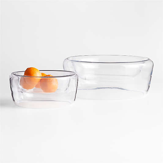 Ital Glass Decorative Centerpiece Bowls