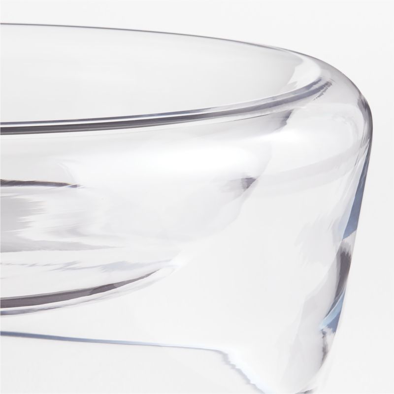 Ital Small Glass Decorative Centerpiece Bowl 7"