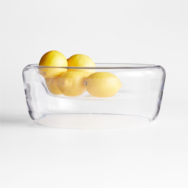 Ital Large Glass Decorative Centerpiece Bowl 11" | Crate & Barrel