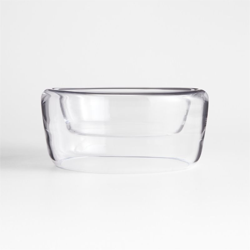 Ital Small Glass Decorative Centerpiece Bowl 7"