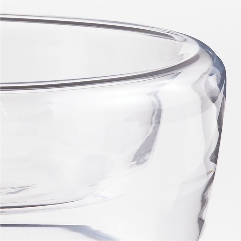 Ital Small Glass Decorative Centerpiece Bowl 7"