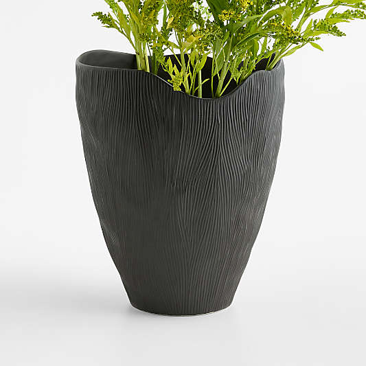 Ithaca Medium Charcoal Vase 14"