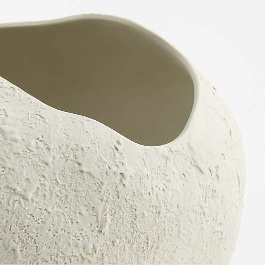 Ithaca Small White Vase 10"