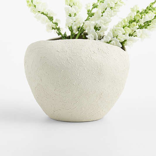 Ithaca Small White Vase 10"