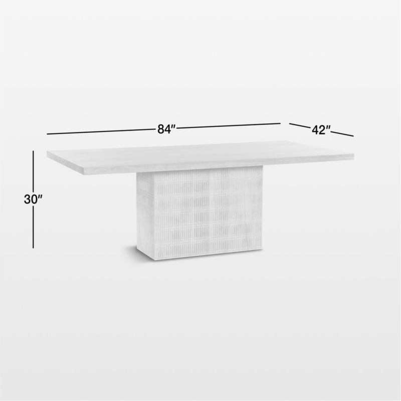 View Ivan 84" Light Wash Wood Dining Table - image 3 of 9