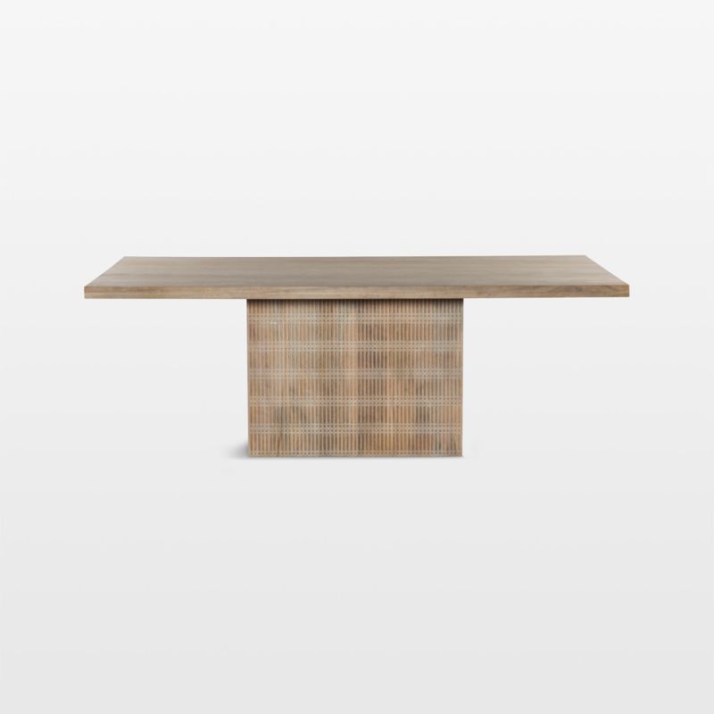 Ivan 84" Light Wash Wood Dining Table - image 4 of 9