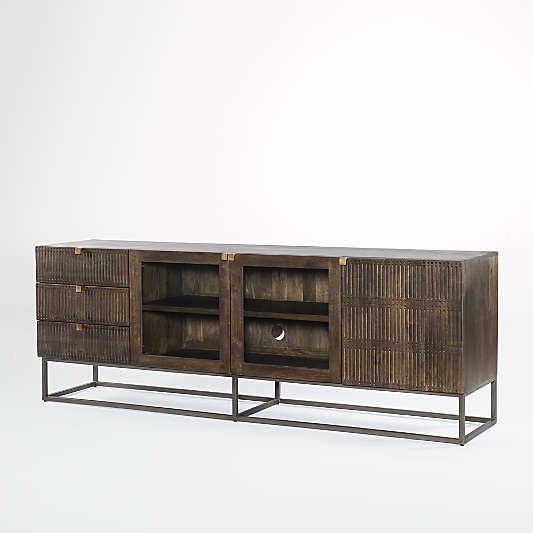Ivan 79" Storage Media Console with Drawers