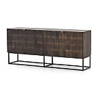 View Ivan Wood and Iron Storage Media Console - image 3 of 14