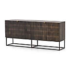 View Ivan Wood and Iron Storage Media Console - image 1 of 14