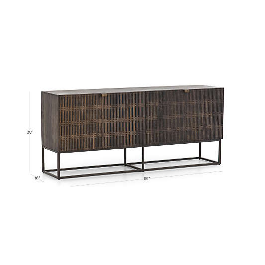 Ivan Wood and Iron Storage Media Console