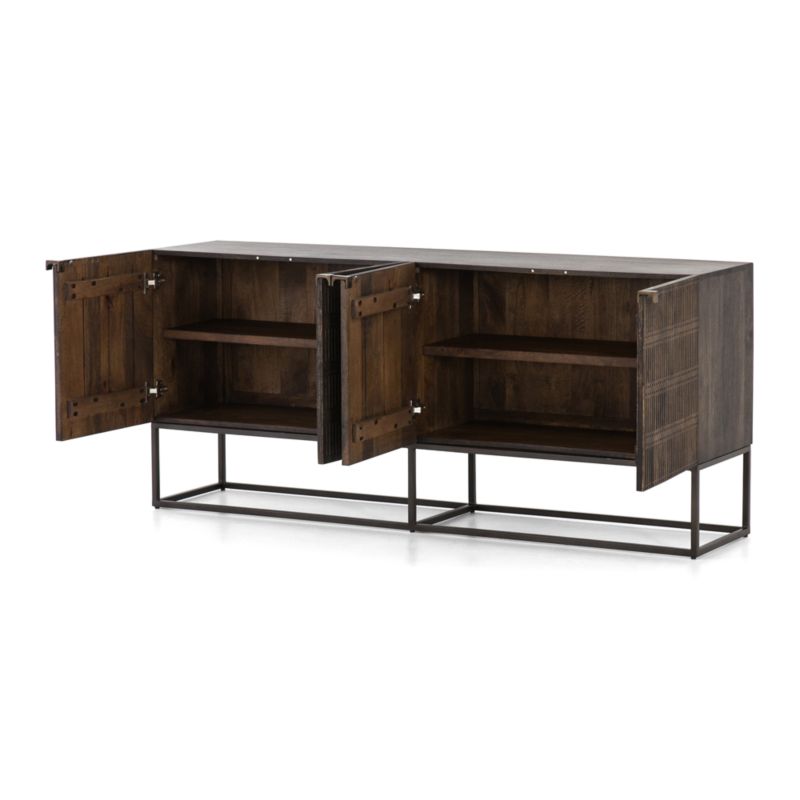 Ivan Wood and Iron Storage Media Console