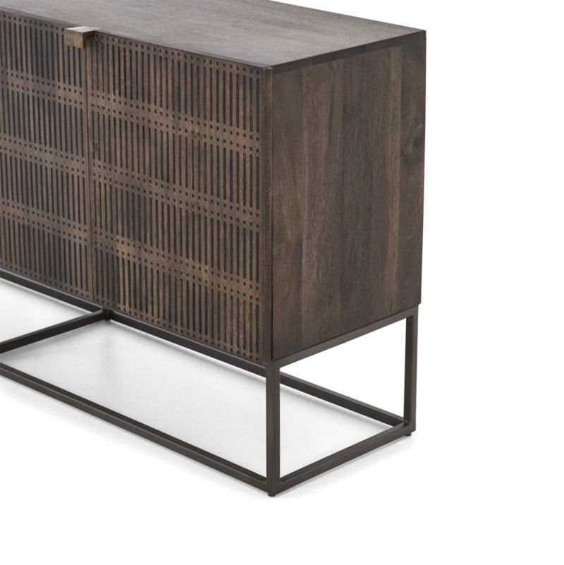 Ivan Wood and Iron Storage Media Console