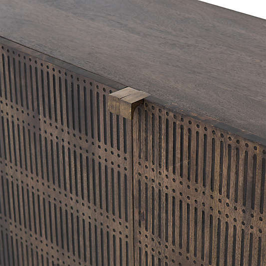 Ivan 69" Wood and Iron Storage Media Console