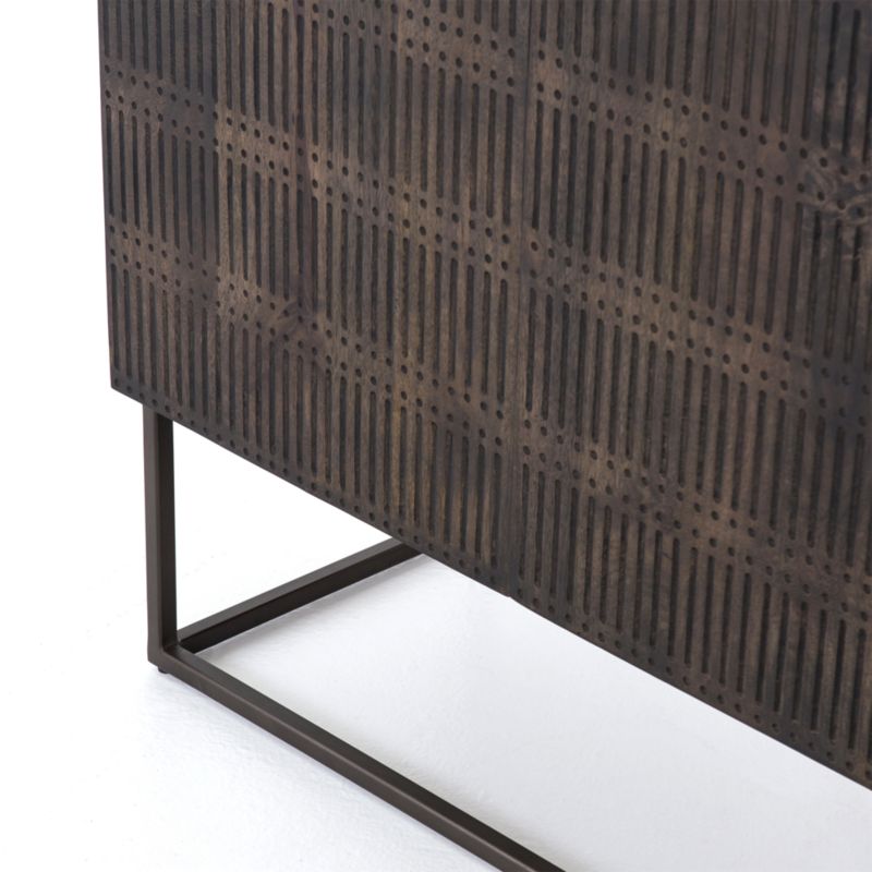 Ivan Wood and Iron Storage Media Console