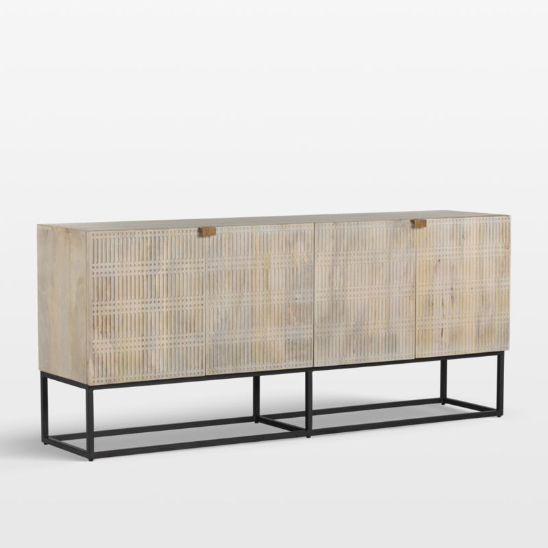 Ivan Light Wash Mango Wood Storage Media Console