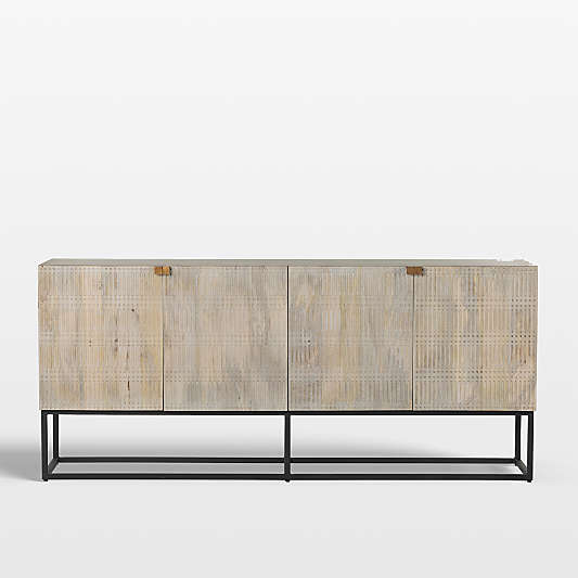 Ivan Light Wash Mango Wood Storage Media Console