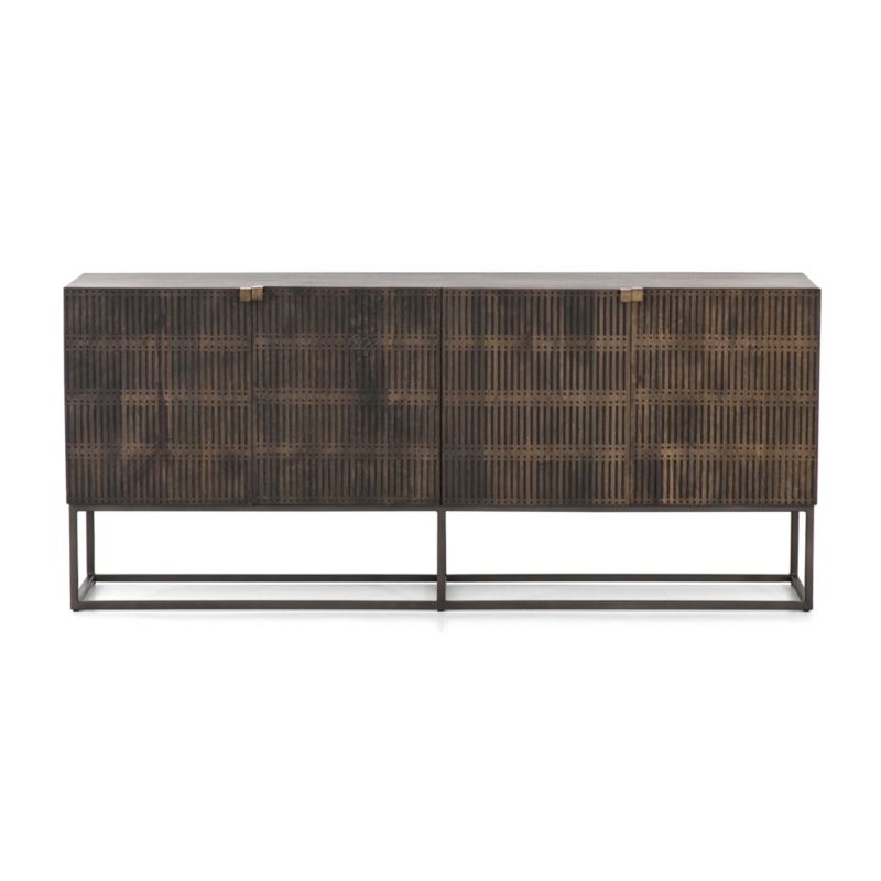 Ivan Wood and Iron Storage Media Console