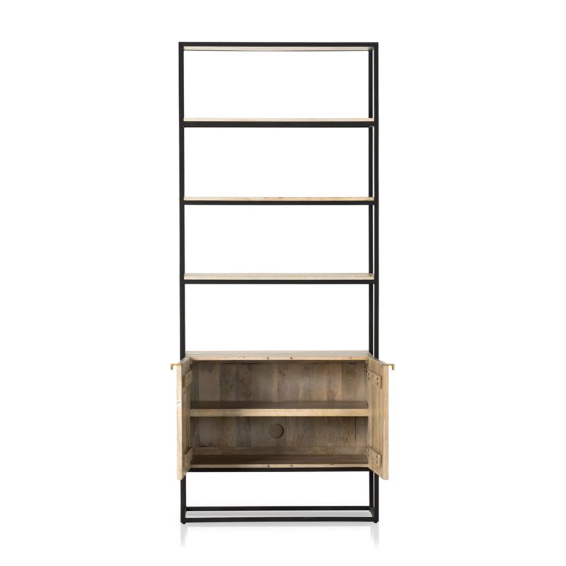 Ivan Light Wash Wood Storage Bookcase - image 3 of 9