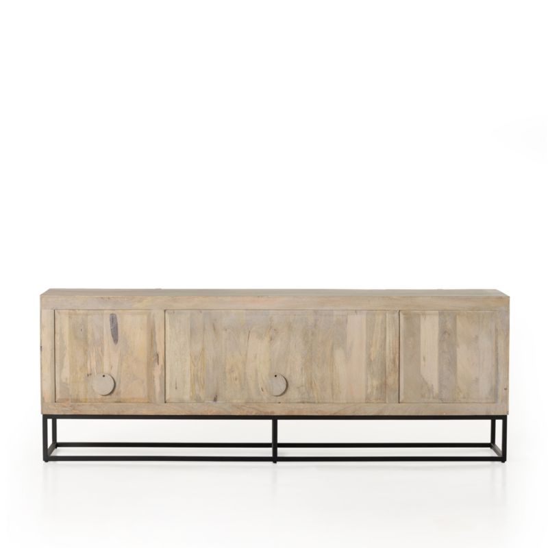 Ivan Light Wash Mango Wood Media Console with Drawers