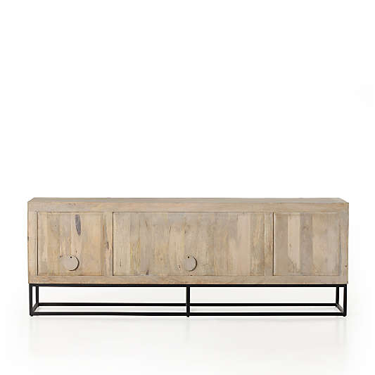 Ivan Light Wash Mango Wood Media Console with Drawers