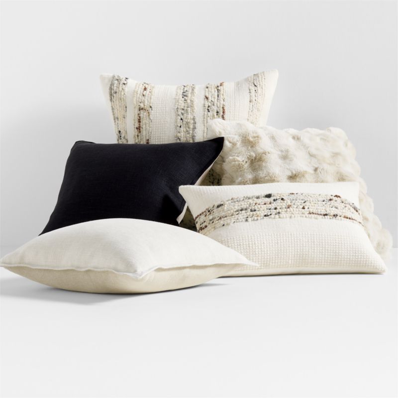 Black and ivory pillow covers sale