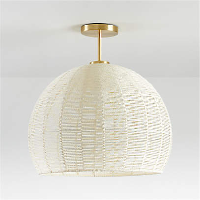 Ivory Woven Rope Flush Mount Reviews Crate Kids - Crate And Barrel Rattan Ceiling Light