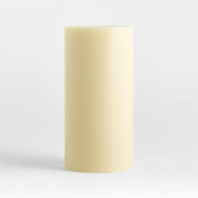 6"x12" Ivory Pillar Candle