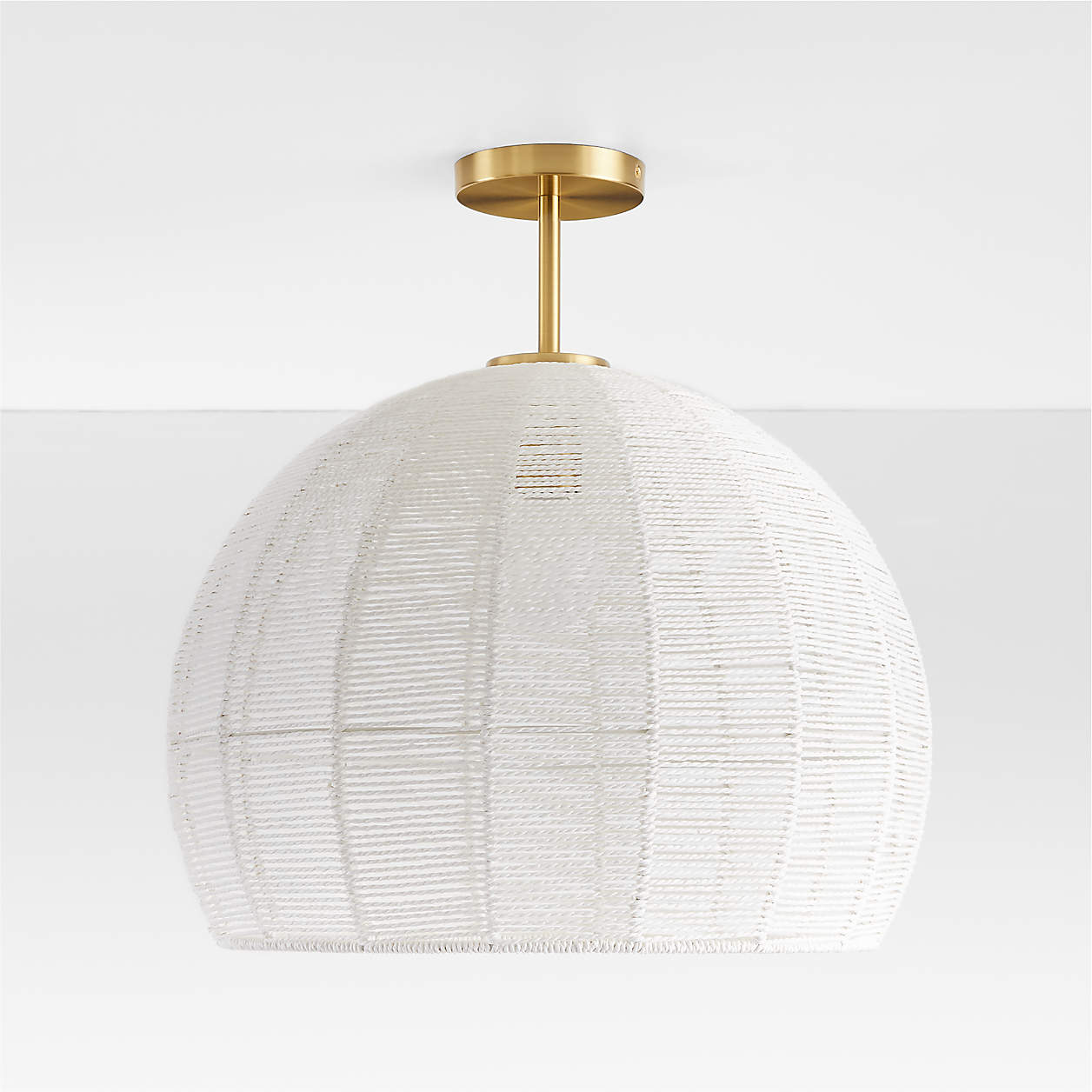 Ivory Woven Rope Flush Mount Ceiling Light + Reviews Crate & Kids Canada