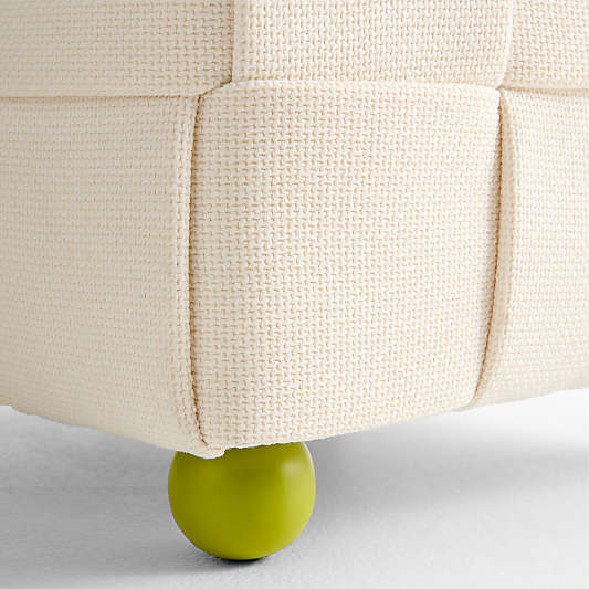 Jeu Ivory Woven Kids Ottoman by Venus Williams