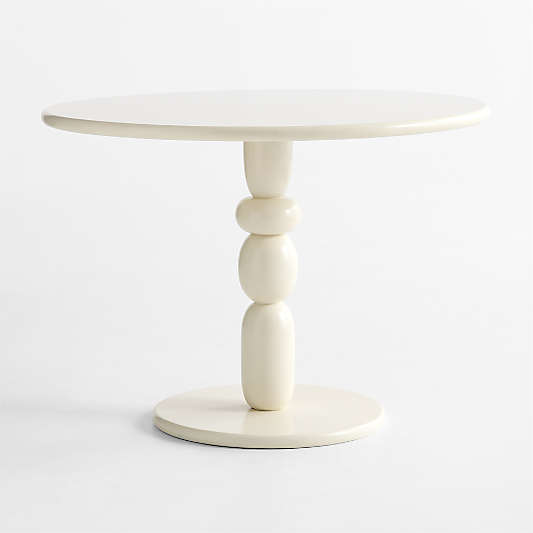 Break Point Round Ivory Wood Kids Play Table by Venus Williams