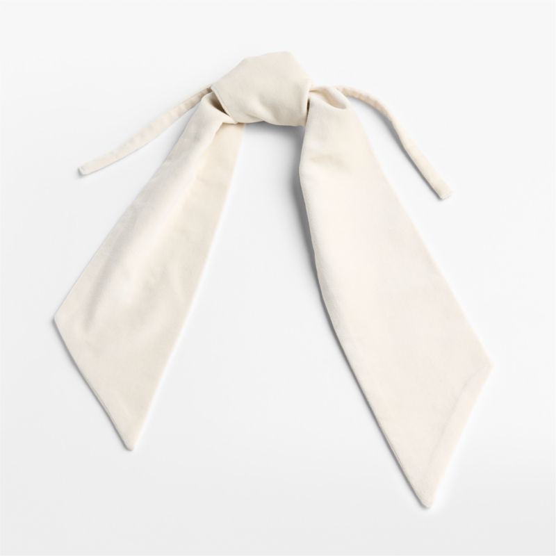 Ivory Velvet Holiday Wreath Sash - image 1 of 3