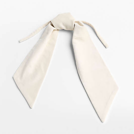 Ivory Velvet Holiday Wreath Sash