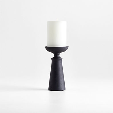 View Izumo Ebonized Wood Pillar Holder 6.5" details