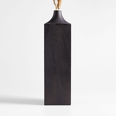 View Izumo Large Dark Wood Vase 18" details