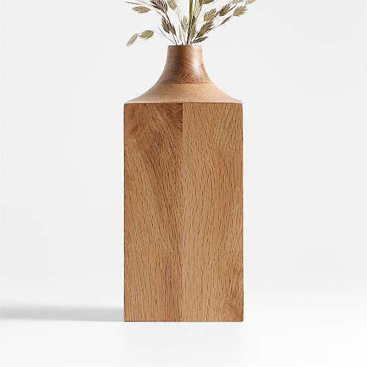 Izumo Medium Light Oak Vase 11"