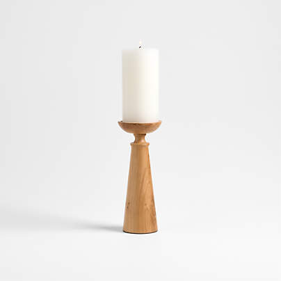 Izumo Large Oak Pillar Holder 9"